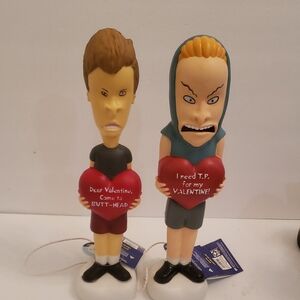 Beavis & Butthead Light Up Valentine Blow Molds NWT